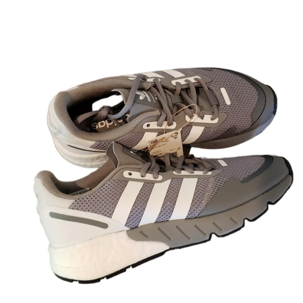 Adidas Originals ZX 1K Boost Sneakers Gray NEW